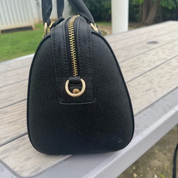 Coach Black Medium Rowen with Gold Accents - Picture 2 of 7